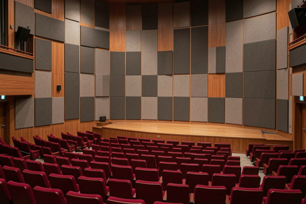 akustik dewan acoustic panel dewan penyerap bunyi dewan acoustic consultation RT60 measurement acoustic measurement